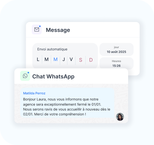 message programmé